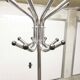 Parrot coat rack 16 hooks industrial in chromed metal and base + black balls 1960