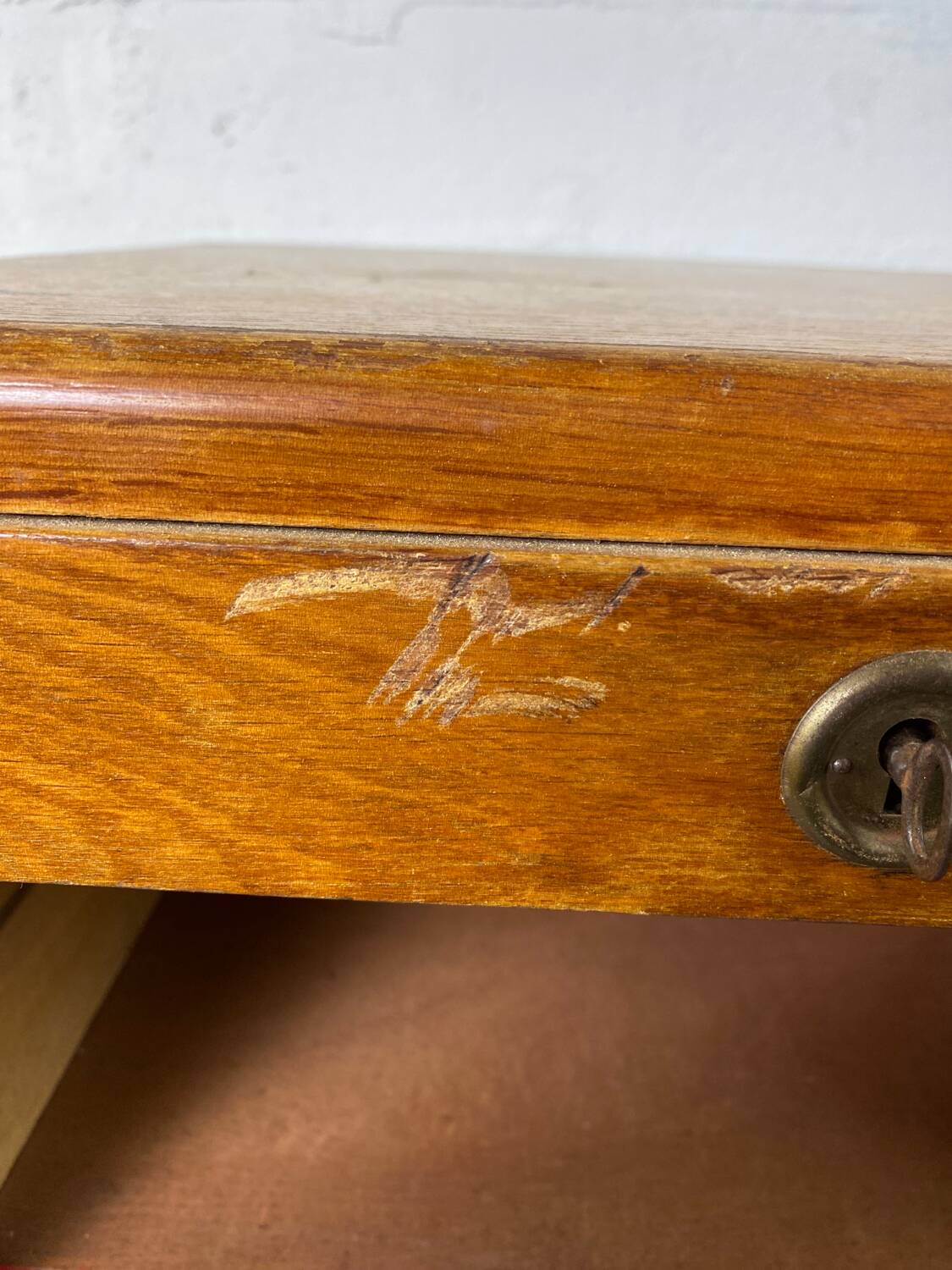 Vintage curtain file cabinet