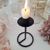 Black wrought iron candlestick