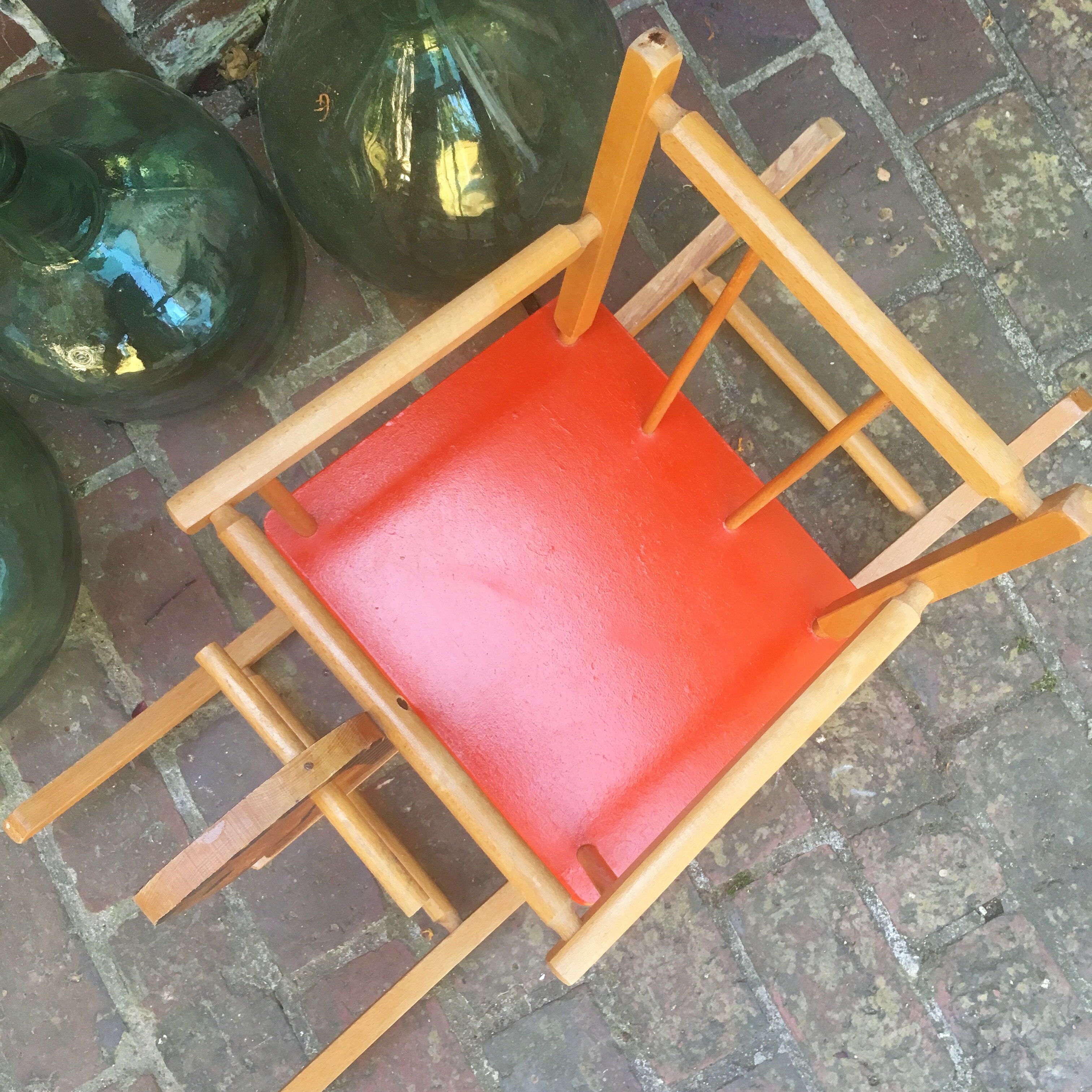 Vintage wooden rocking horse