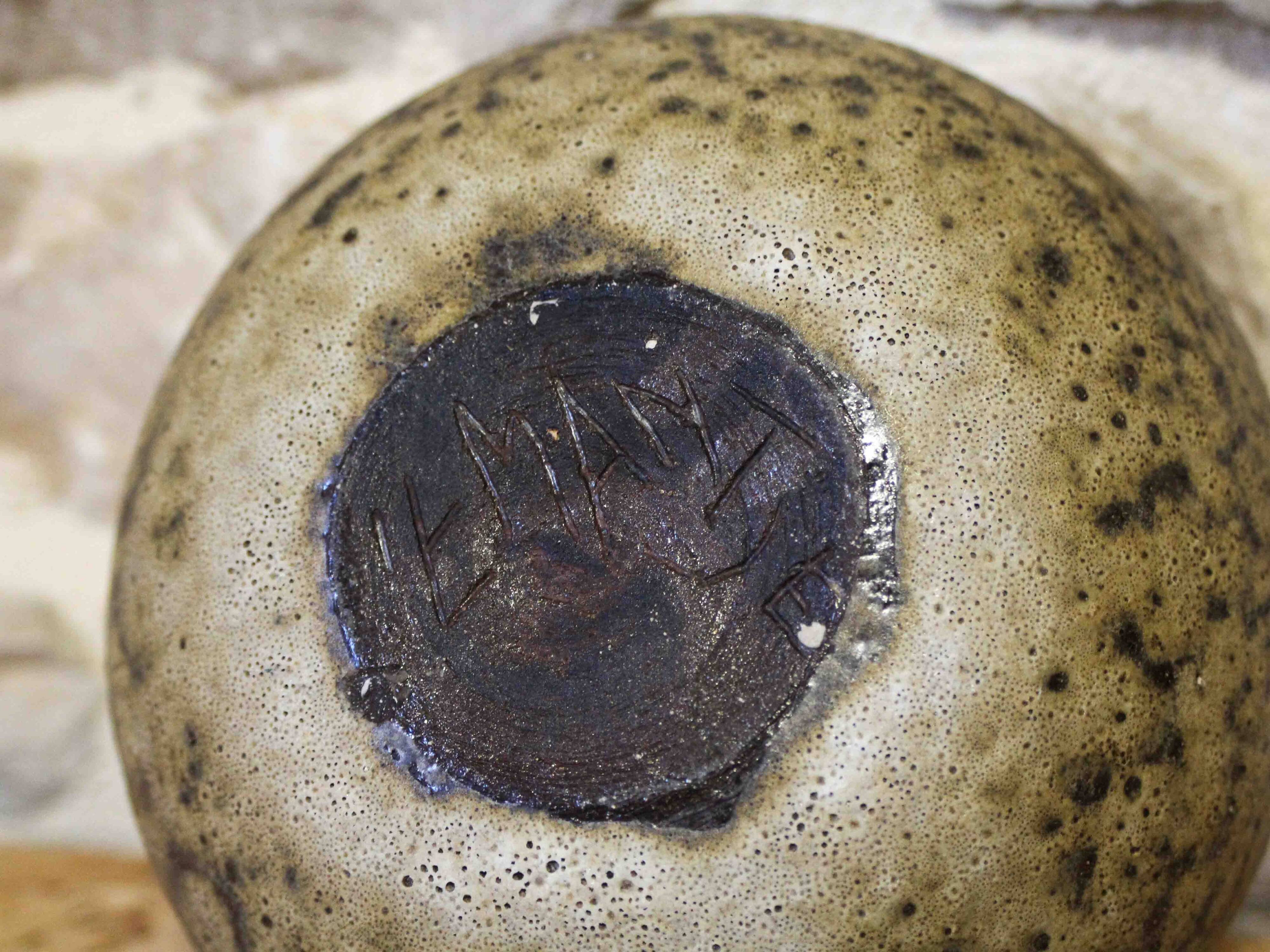 1970s ceramic ball vase