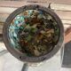 Cornet vase mosaic gerbino vallauris decor sideboard dried flowers