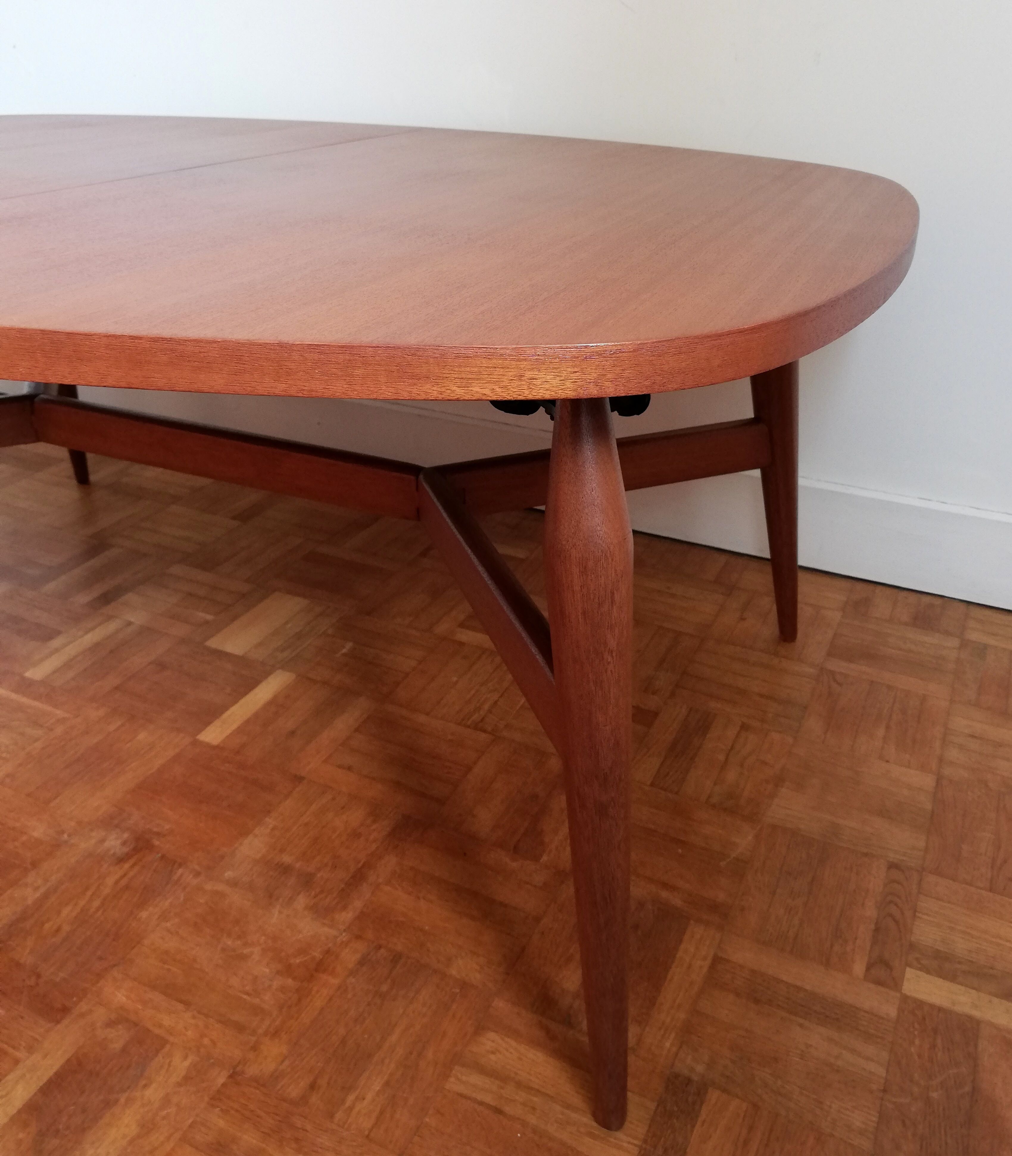 Danish convertible table Smorrebrod by Arne Vodder