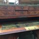 Bureau cylindre en acajou d’époque restauration