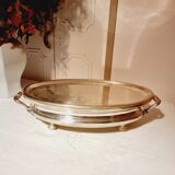 Christofle Plate Warmer Silver Metal large oval format 19th century L'Alfenide et Gallia