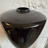 Modernist black ceramic vase from the 1950s.