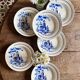 Set of 6 vintage deep plates with village decorations - Badonvillier