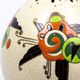 Art Deco vase Orchies, enamels on crackled background, stylised flowers