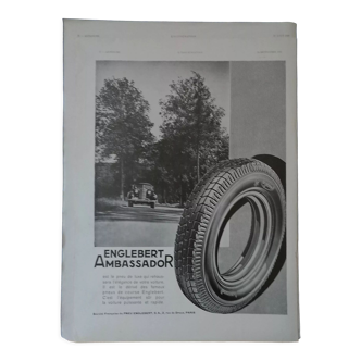 A Englebert Ambassador tire paper advertisement