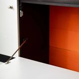 Brushed metal bar cabinet by De Coene