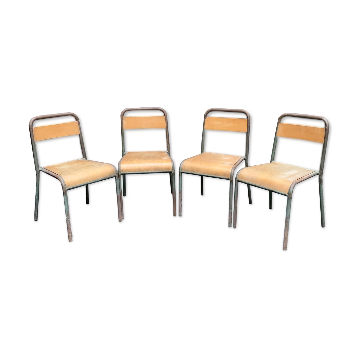 Suite of 4 school chairs by Stella
