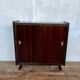 Furnished shoe cabinet with sliding doors