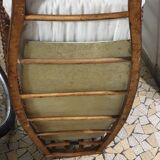 Turned wooden cradle half 20th century