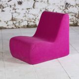 Pink wool armchair, 1970