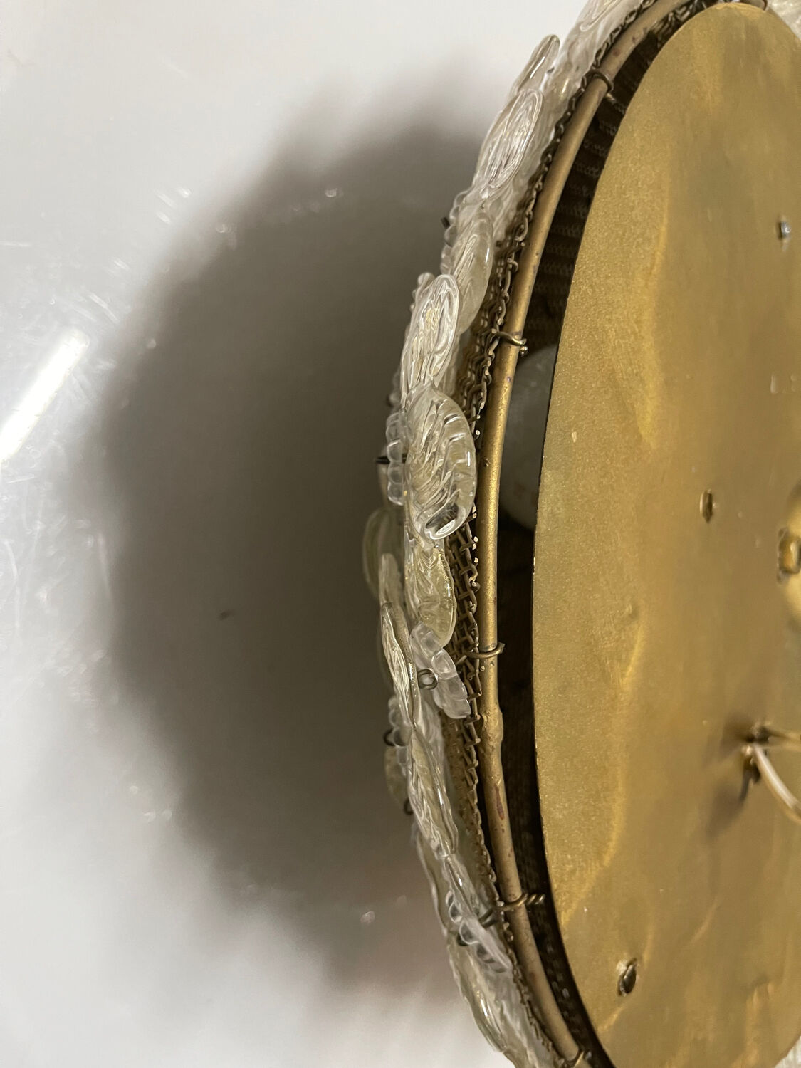 Murano Glass Flower Seguso Flushmounts Set of 2 1960’s