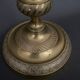 Pair of candlesticks gilded bronze chiseled guilloché first part of the nineteenth