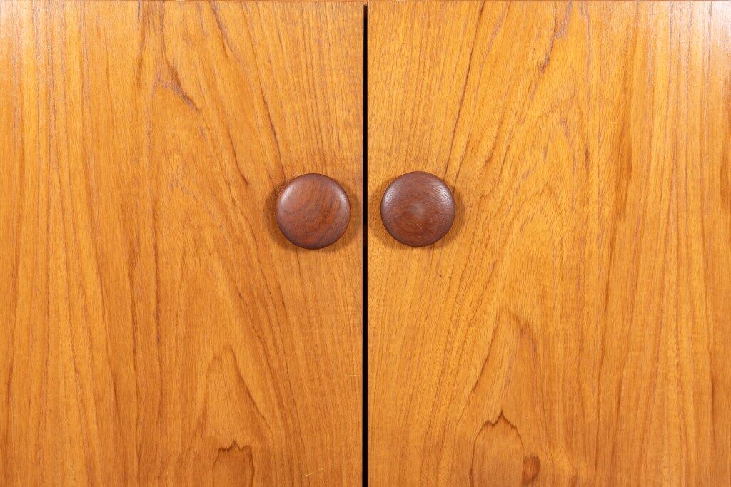 Vintage Danish teak veneer cabinet from the 1970s