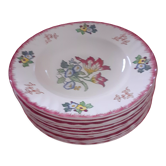 11 Hand-painted plates, Longwy, Marseille model
