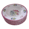 11 Hand-painted plates, Longwy, Marseille model