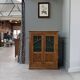 Art Deco glass-fronted oak sideboard (renovated)