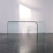 Glass writing desk by Fiam
