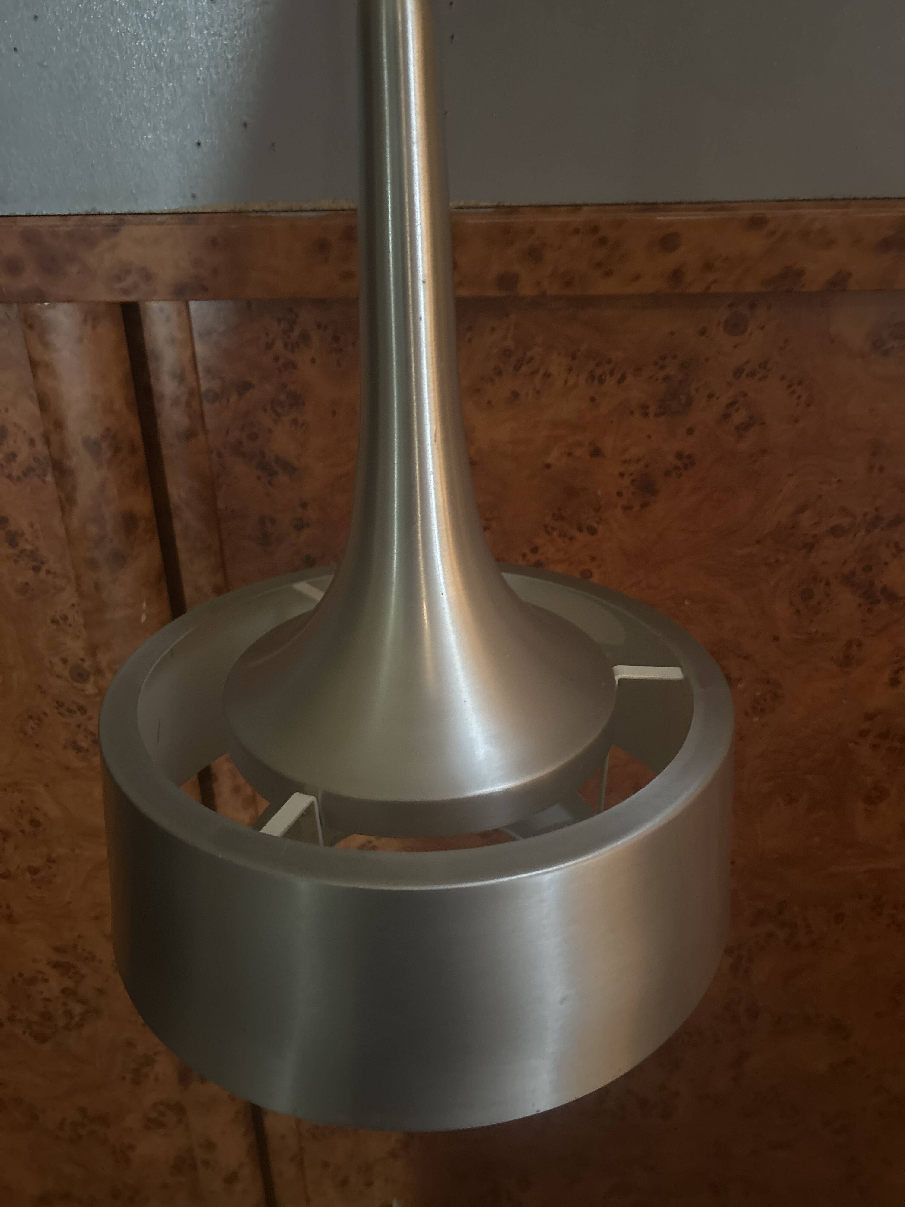 Vintage designer aluminum pendant light