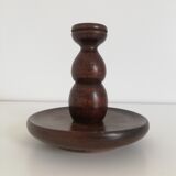 Vintage wooden bedroom candle holder
