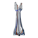 Vintage Murano glass vase - clear glass with blue and red details - timeless design from Italy in the 1970s - gift idea, table decoration.