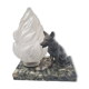Art Deco marble dog lamp