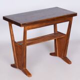 Restored Midcentury Oak Folding Table, Revived Polish, Czechia, 1950s