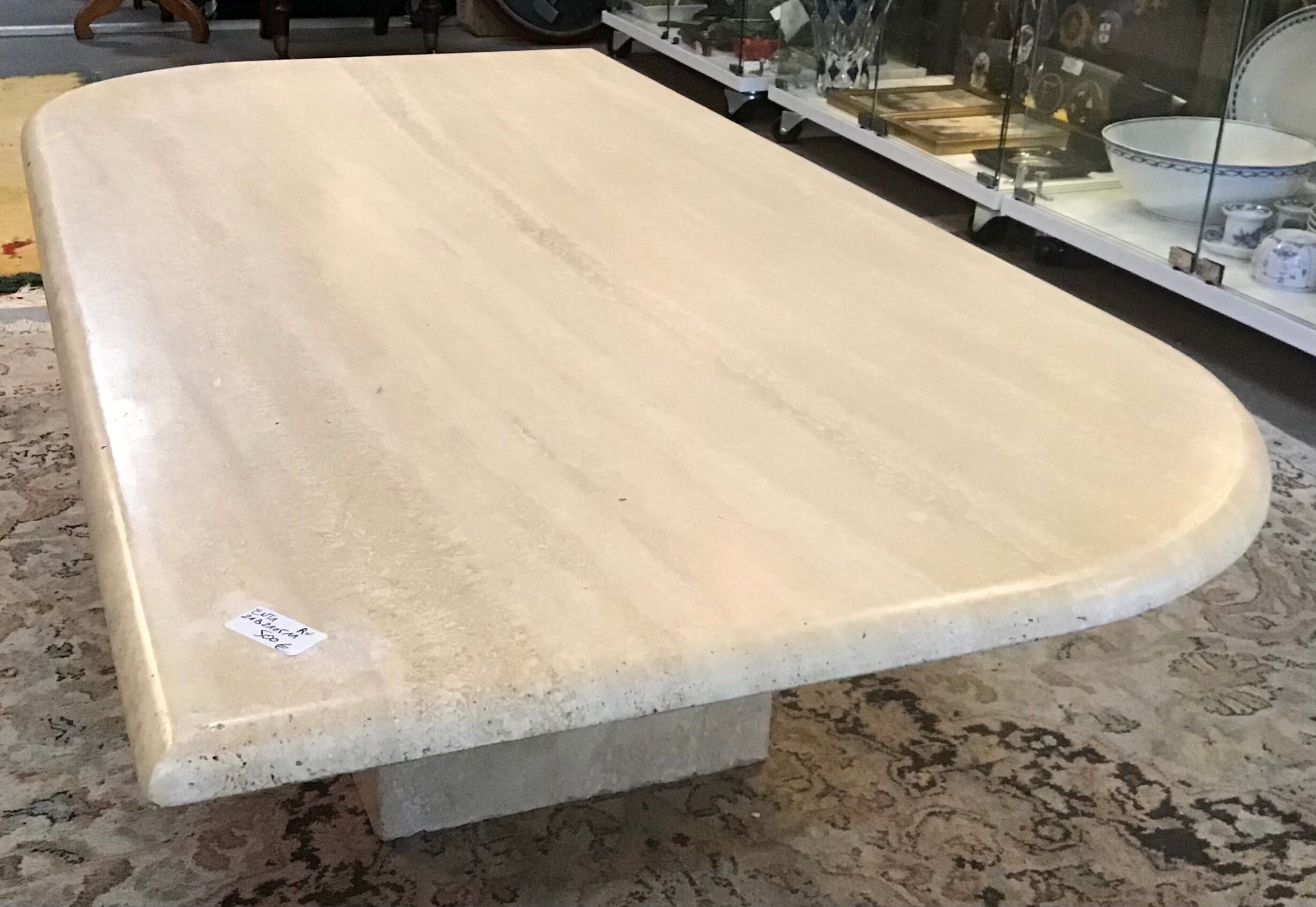 Travertine lounge table