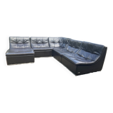 Incanto Italy modular corner sofa in brown leather