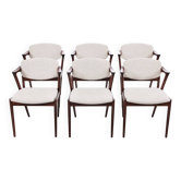 Set of 6 Scandinavian chairs in Rio rosewood model 42.