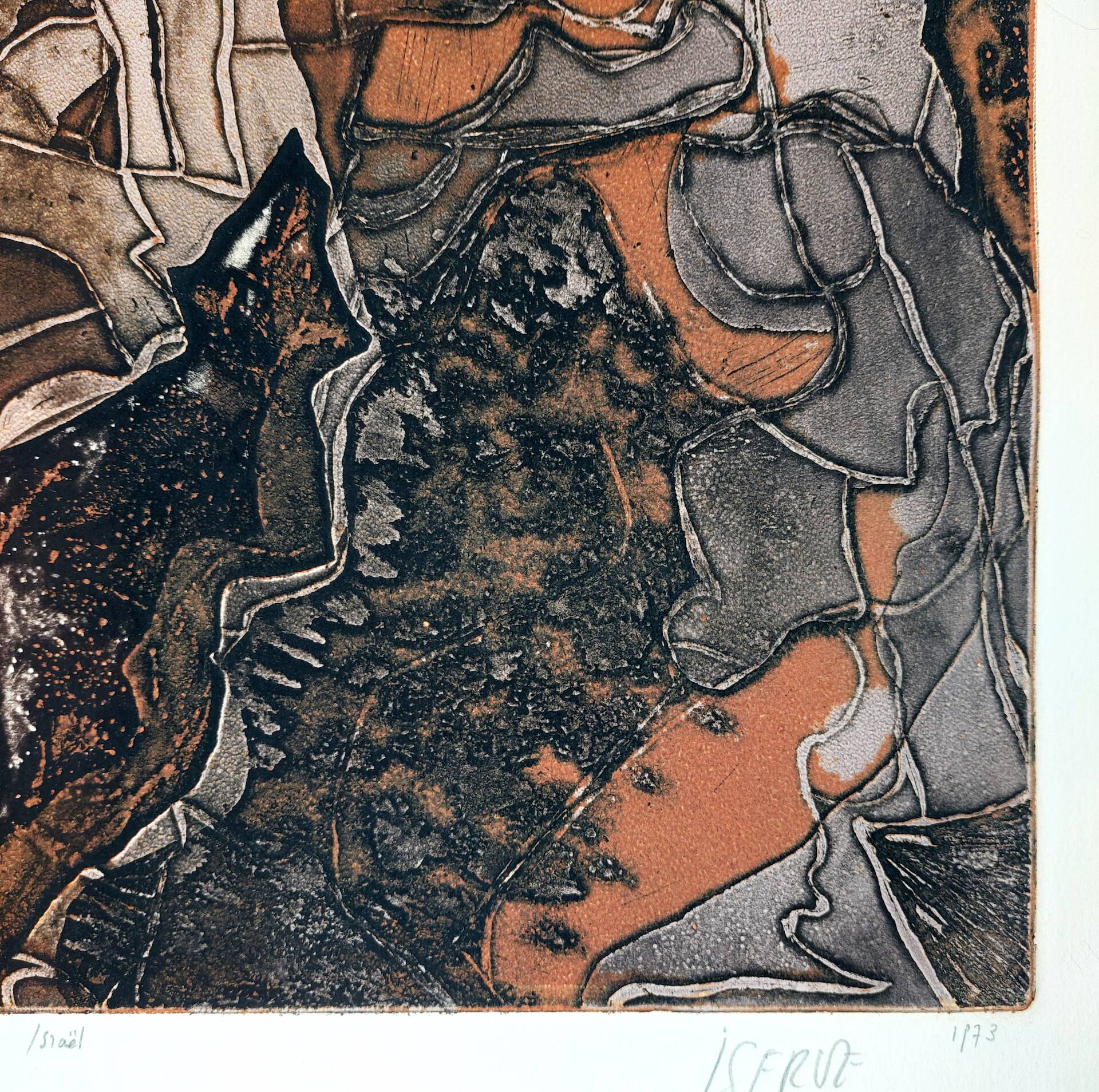 Lithograph of "Israel" by Joelle SERVE, signed