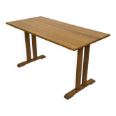 Table à manger vintage shaker en chêne au design minimaliste des années 70.