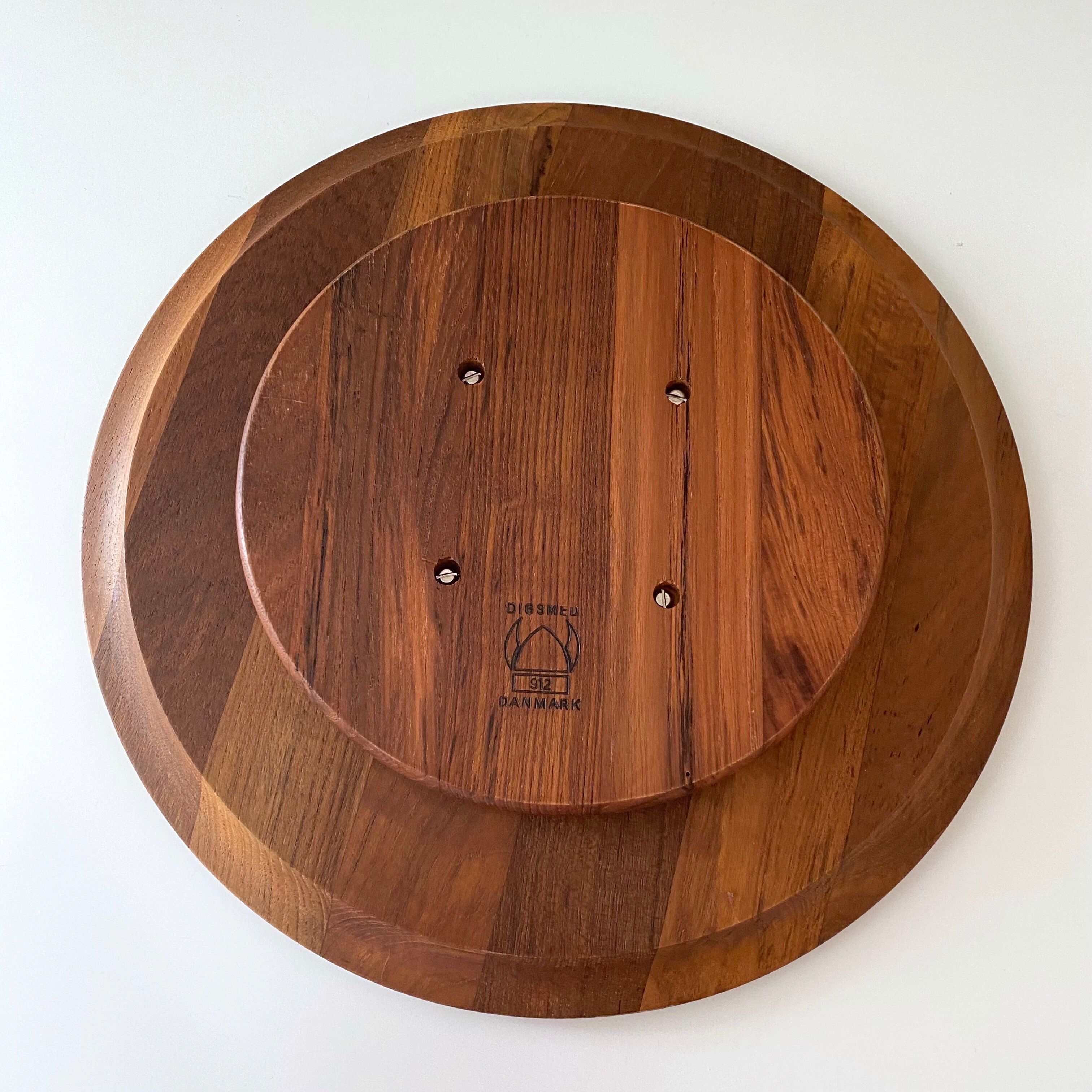 Digsmed Teak Tray Lazy Susan, Mid Century Cabaret, Tray Set, Turntable, Danish Design, 60's
