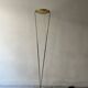 Large halogen floor lamp in polished brass, italy 1970