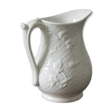 Digoin Sarreguemines 19th century earthenware pitcher in slip