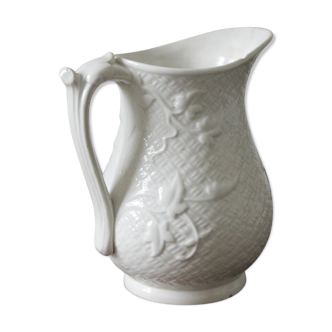 Small pitcher earthenware slurry Digoin Sarreguemines XIXth