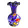 Vase en verre de Murano à bord roulé, années 60