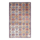 Tapis vintage turc Oushak fait main en laine et coton marron