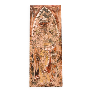 bas relief en terre cuite, - art