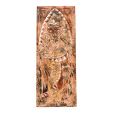 Bas-relief in terracotta, raw art, signed Christophe Jehan.