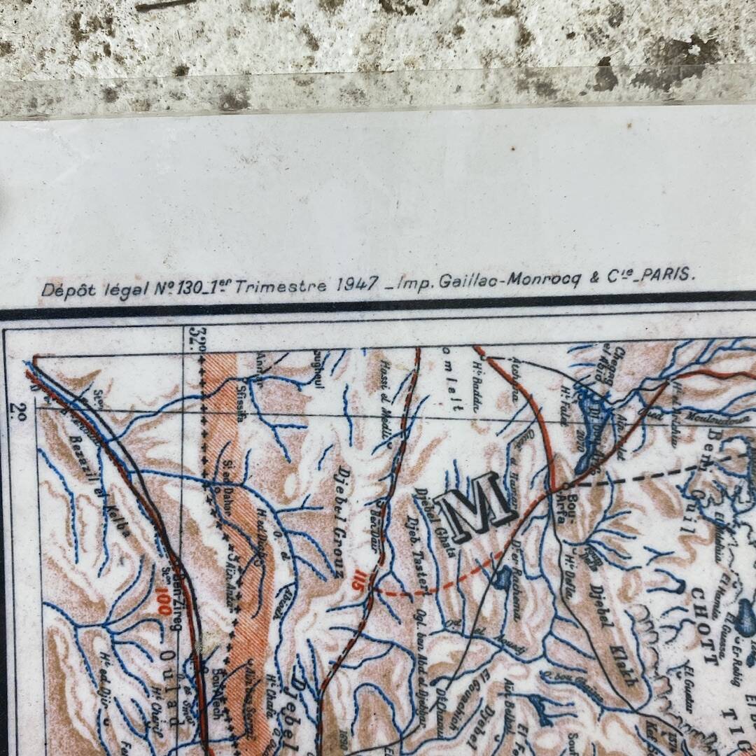 Carte de l'Algérie vintage 1947