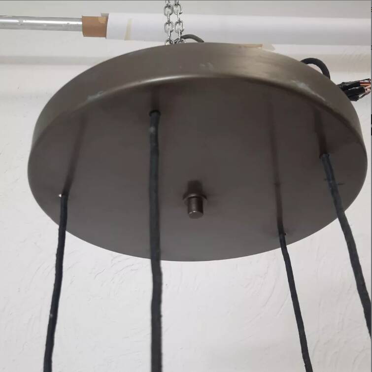 Cascade chandelier - vintage - aluminum and glass