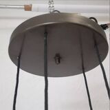 Cascade chandelier - vintage - aluminum and glass