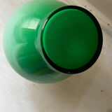 Vintage green opaline vase
