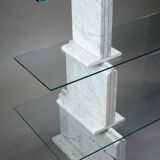 Carrara marble and glass library - 1970
