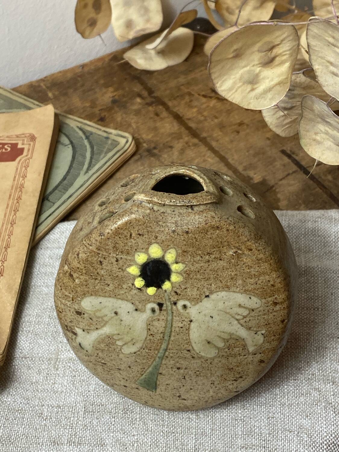 Stoneware flower pick, Noël Vassard, 1970