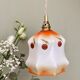 Vintage tulip ride in white opaline cherry patterns